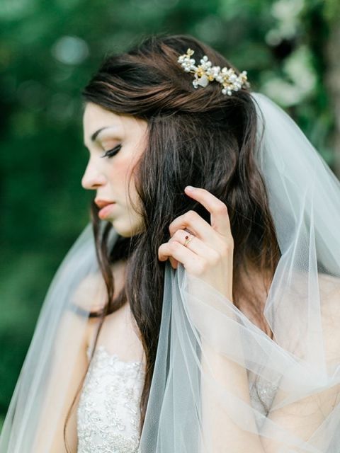 Garnet and Rose Gold - An Enchanted Garden Wedding Editorial - Hey ...