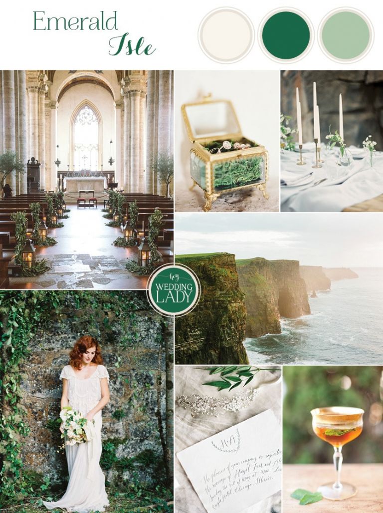 Emerald Aisle - Graceful Irish Wedding Ideas for Saint Patrick's Day