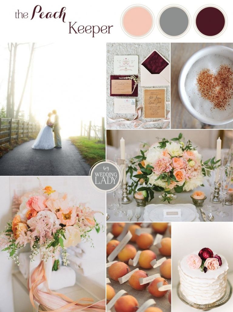 The Peach Keeper Southern Peach And Burgundy Inspiration Hey Wedding Lady 6597