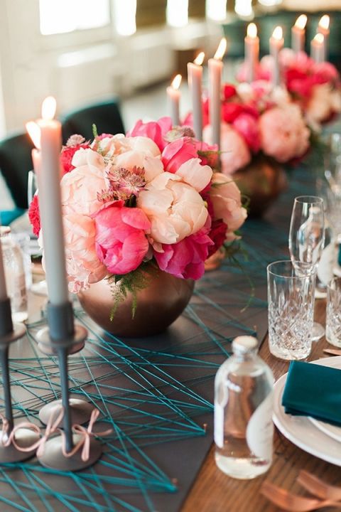 Rose Gold and Peony - Modern Metallic Wedding Shoot - Hey Wedding Lady