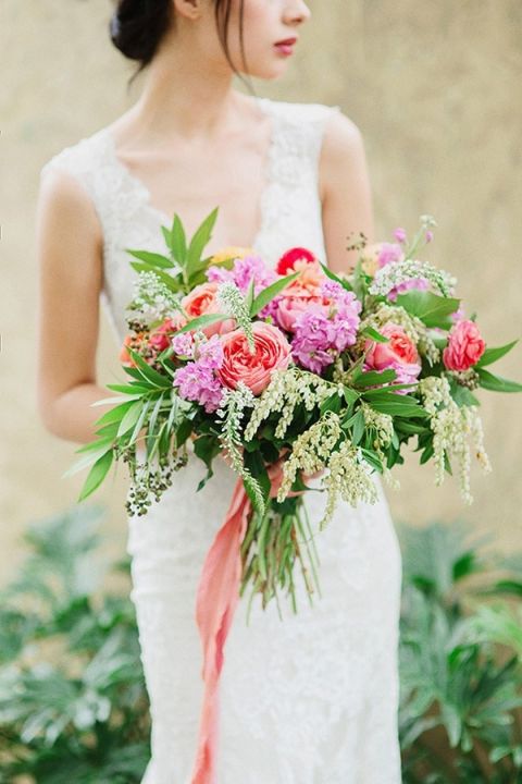 Vibrant Summer Greenhouse Wedding Portraits - Hey Wedding Lady