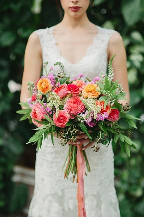 Vibrant Summer Greenhouse Wedding Portraits - Hey Wedding Lady