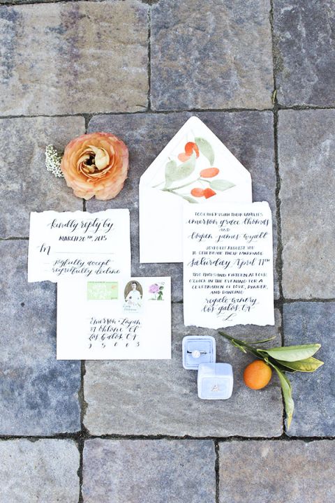 Hand Painted Kumquat Invitation | Sweet Summer Citrus from the Bloom Workshop!