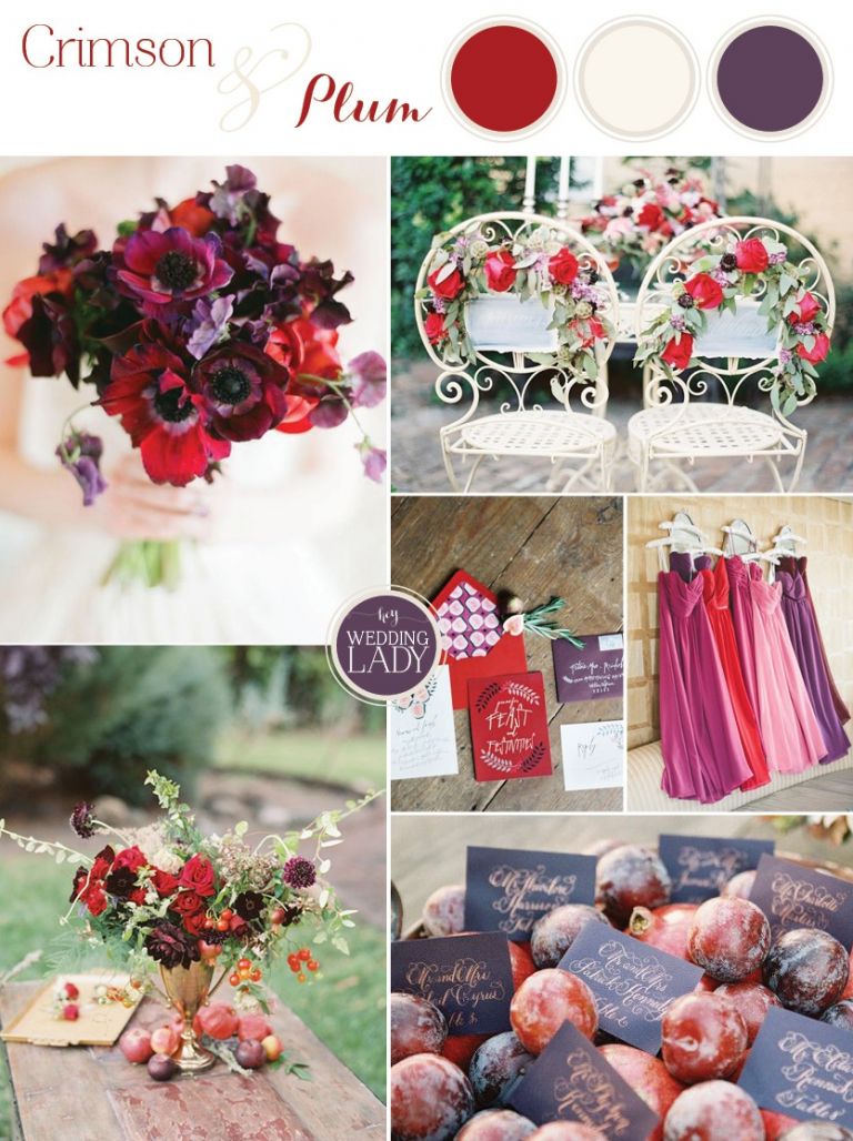 Crimson and Plum - A Vibrant and Unexpected Wedding Palette