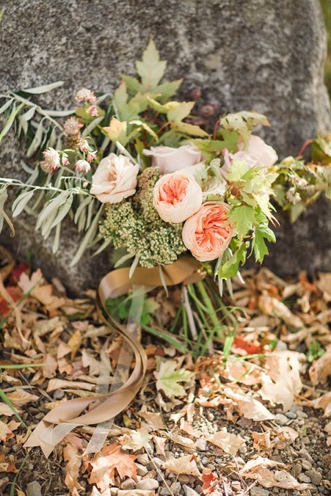 Blush and Green Garden Rose Bouquet