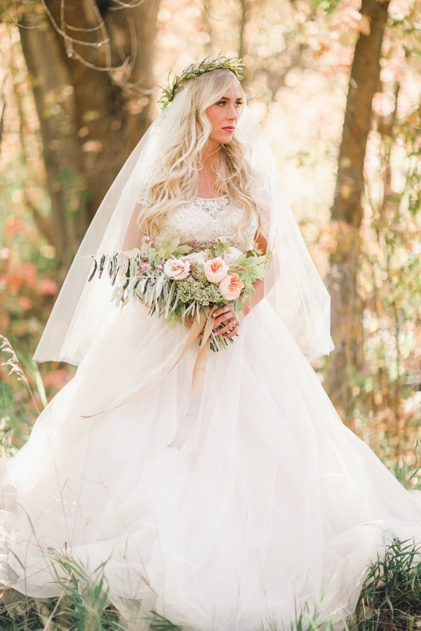 Blush and Rose Gold Woodland Wedding Shoot - Hey Wedding Lady