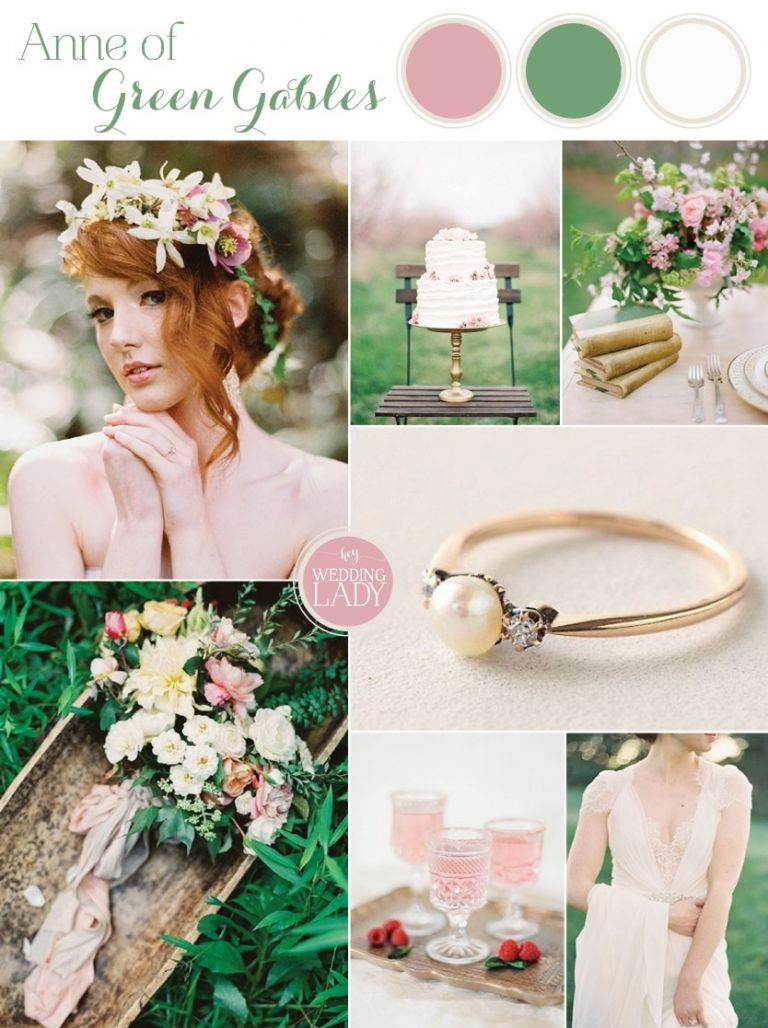 Modern Anne of Green Gables Wedding Inspiration in Blush and Spring Green