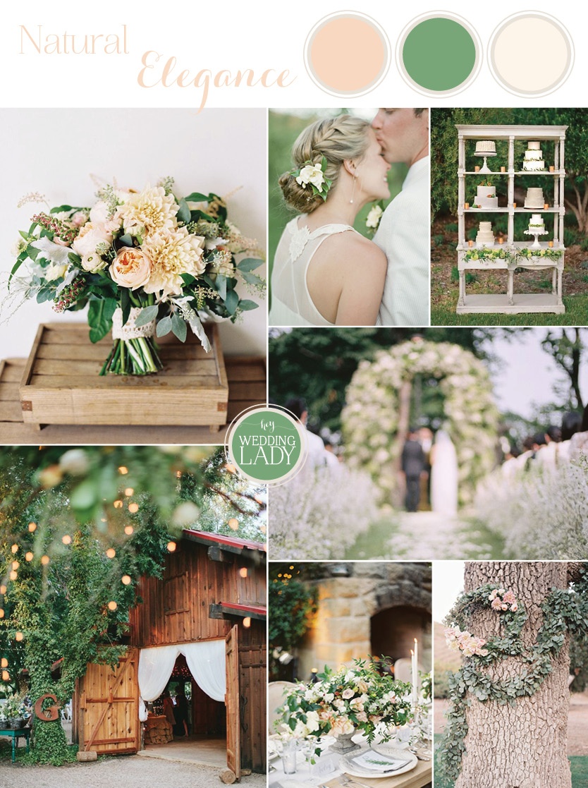 Elegant Barn Wedding in Peach and Green - Hey Wedding Lady