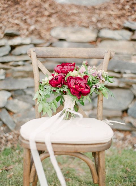 Crimson Charm Peony Bouquet