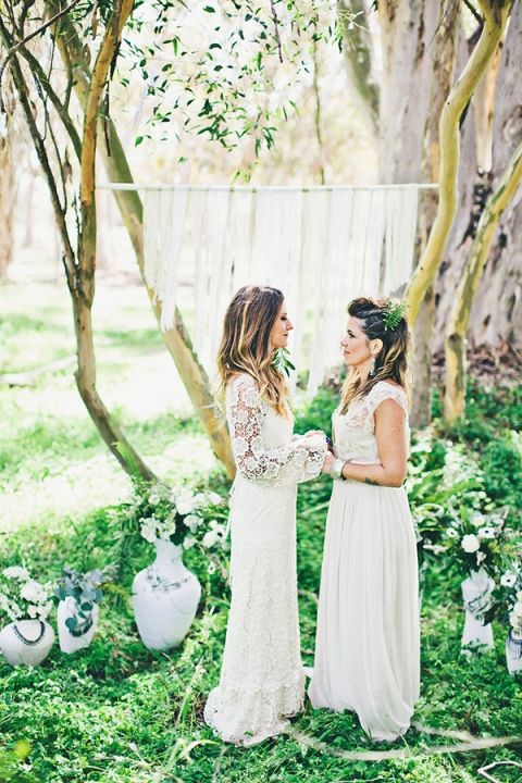 Bohemian Brides in an Intimate Forest Wedding Hey Wedding Lady