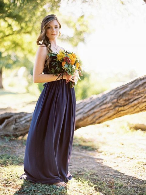 Bold Colors And A Floral Wedding Dress For Fall