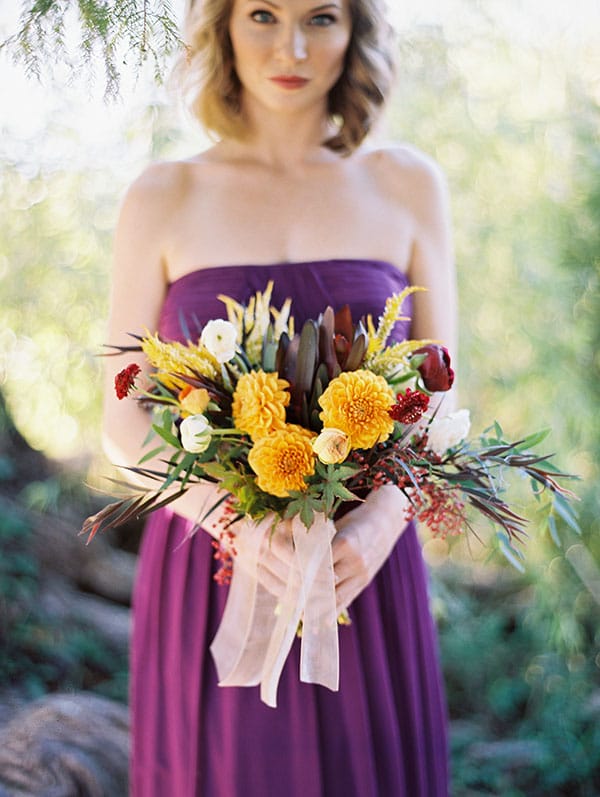 Bold Colors and a Floral Wedding Dress for Fall!