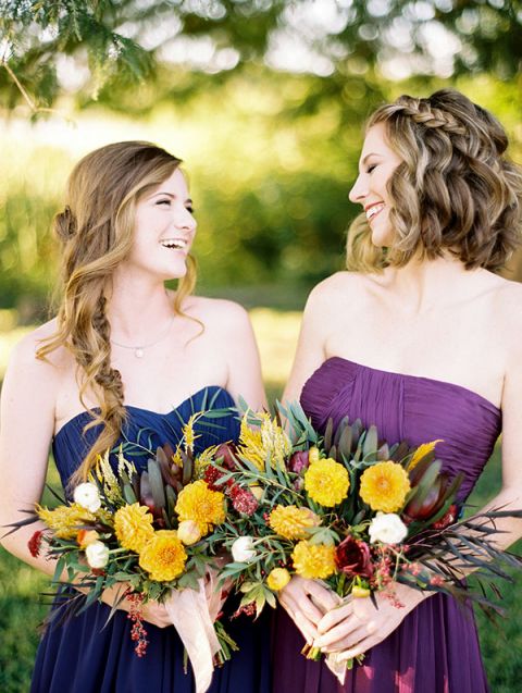 Bold Colors and a Floral Wedding Dress for Fall!