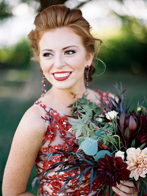 Bold Colors and a Floral Wedding Dress for Fall!