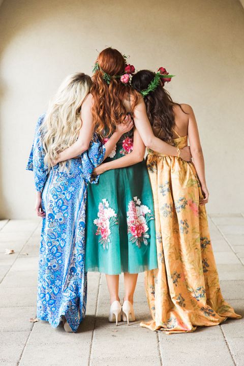 Chic and Colorful Floral Prints | Claire Marika and Alyssa Vincent | A High Fashion Bohemian Bridal Shower