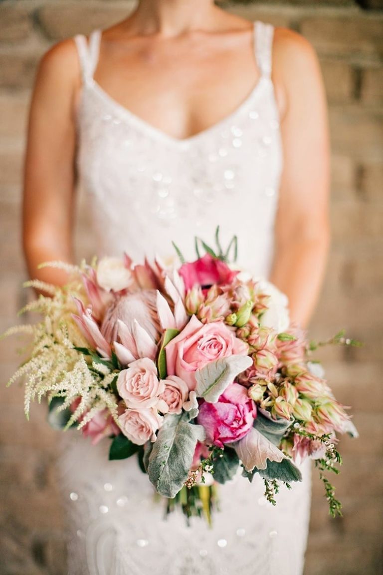 Sophisticated Botanical Wedding In Bright Pink And Pale Blue Hey Wedding Lady 2793