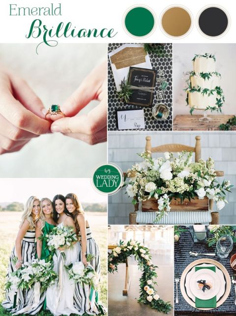 Modern Preppy Wedding in Black, Gold, and Emerald with Mixed Prints! | https://heyweddinglady.com/modern-preppy-wedding-black-gold-emerald-mixed-prints/