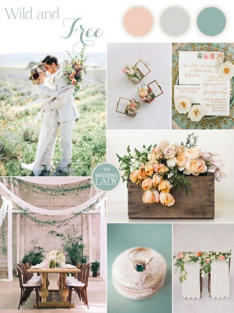 Wild at Heart - Carefree Bohemian Wedding in Peach and Sage