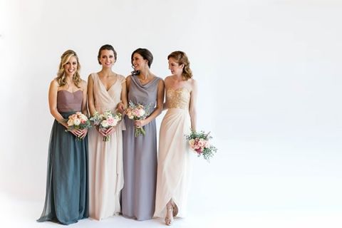 Chic Mix and Match Bridesmaid Dresses with Brideside - Hey Wedding