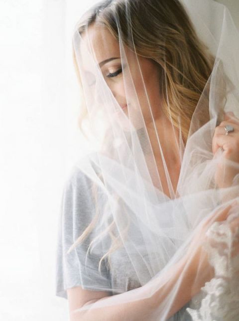 Bride Getting Ready with the Veil