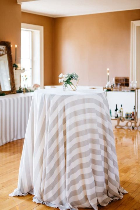Preppy Striped Table Linens for Cocktail Hour