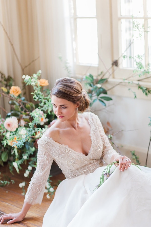 Enchanted Spring Bridal Shoot with a Vintage Dress - Hey Wedding Lady