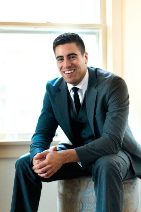 Handsome Groom in a Three Piece Suit