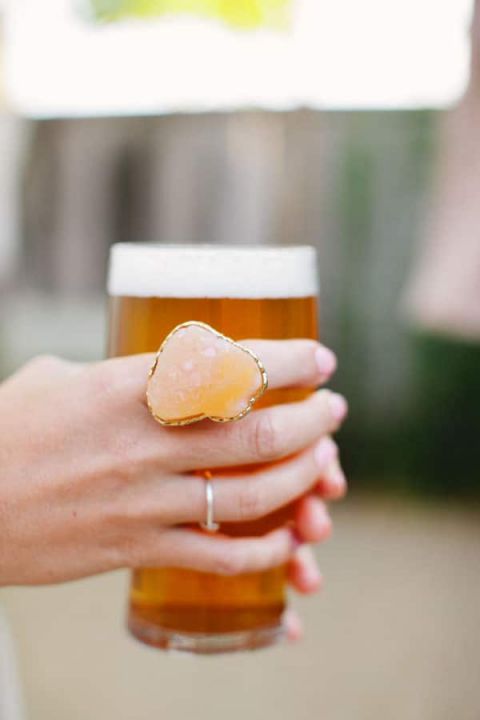 Home Brewed Beer and an Amber Cocktail Ring