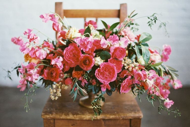 Bold Pink and Fuchsia Centerpiece