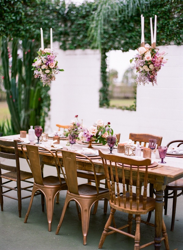 Whimsical Modern Garden Wedding in Copper and Purple | Hey Wedding Lady