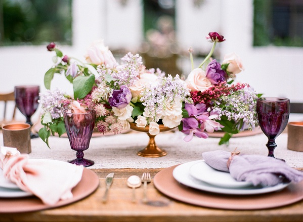 Whimsical Modern Garden Wedding in Copper and Purple - Hey Wedding Lady