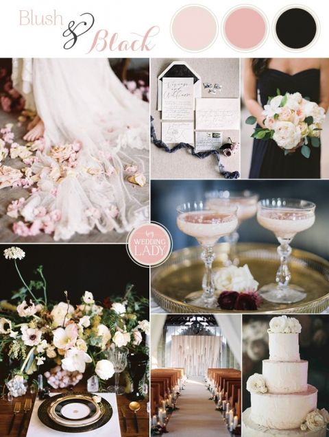 Ethereal Glam Wedding in Blush and Black