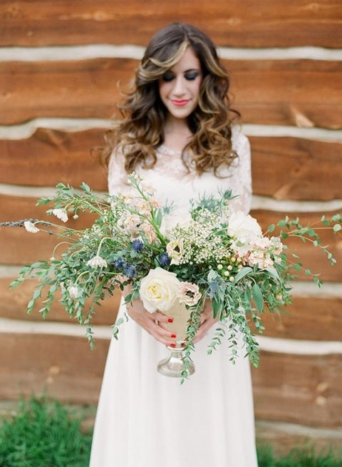 Rustic Elegance Ranch Wedding Shoot in Dusty Blue  Hey 