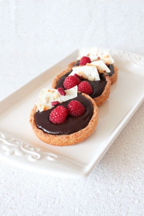 Dark Chocolate Raspberry Tarts