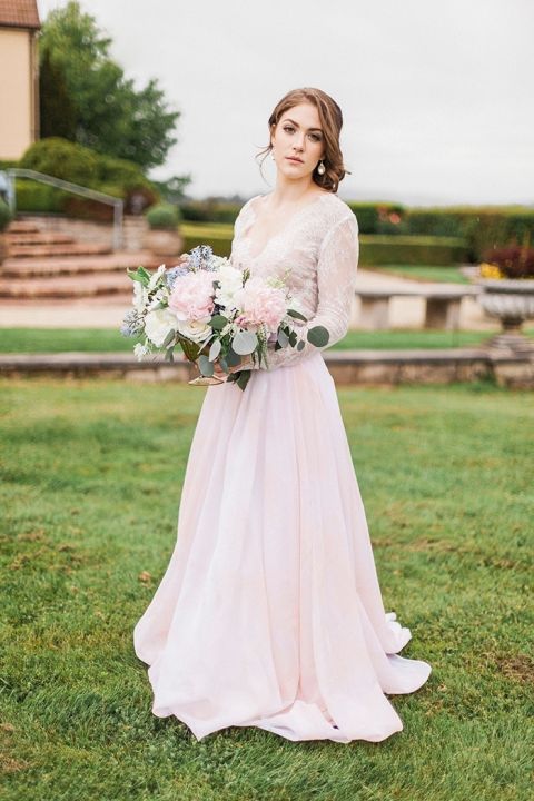 Blushing Bridal Beauty Shoot in Rose Quartz - Hey Wedding Lady