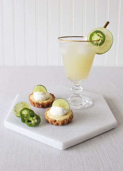 Jalapeño Infused Margaritas and Key Lime Tarts