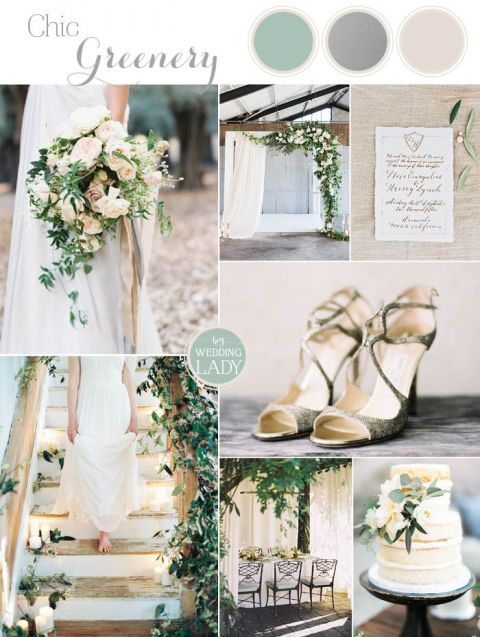 Organic Silver and Greenery Wedding Inspiration