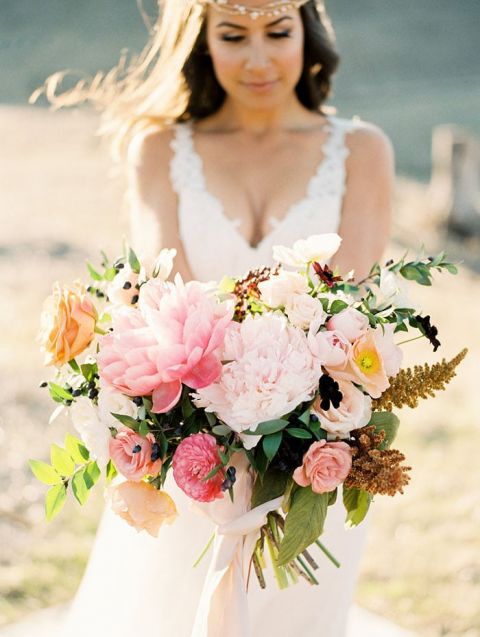 Pink and Coral Fall Bouquet