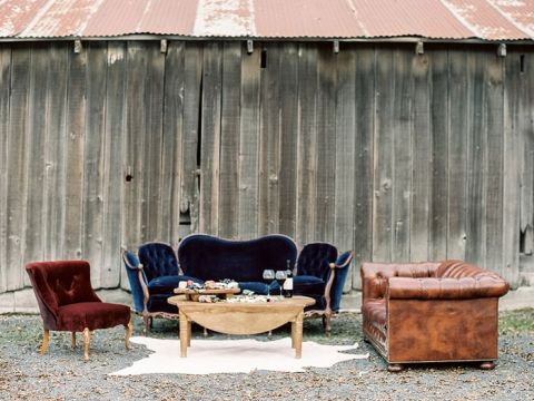 Vintage Lounge with Bold Velvets