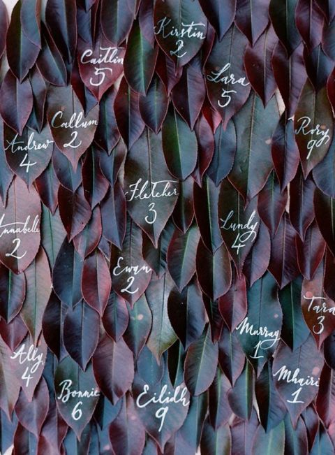 Fall Leaf Escort Cards