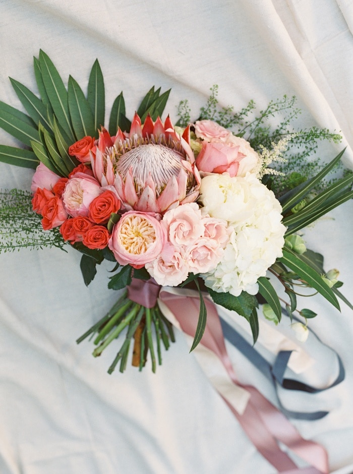 Modern Preppy Wedding Shoot in Coral and Gray Hey