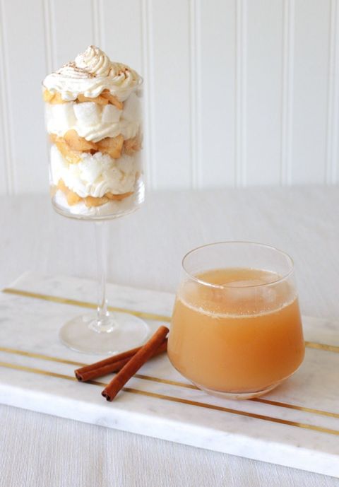 Apple Pie Filling and Angel Food Cake Parfaits