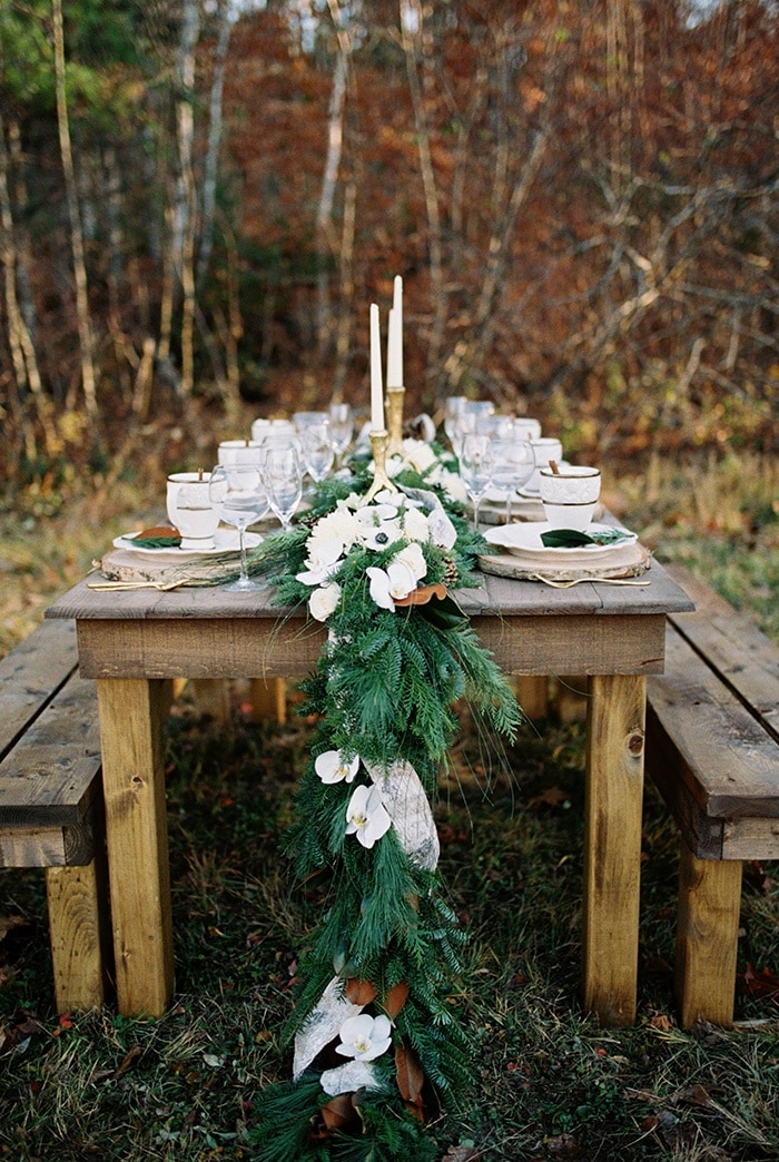 Cozy Winter Greenery Wedding Shoot Hey Wedding Lady