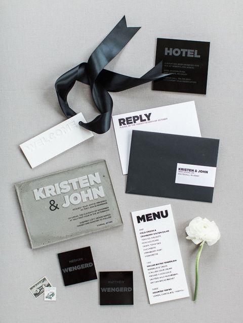 Bold and Modern Wedding Invitation Design