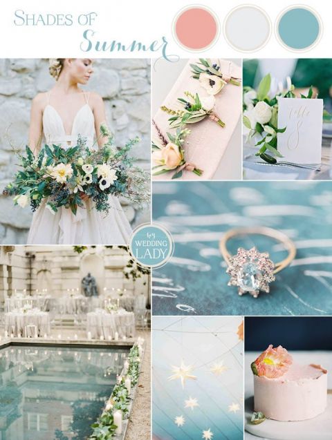 Turquoise Summer Wedding Ideas with Pops of Peach