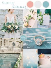 Turquoise Summer Wedding Ideas with Pops of Peach - Hey Wedding Lady