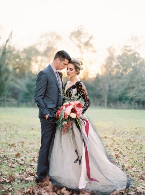 White dress with black 2024 flowers