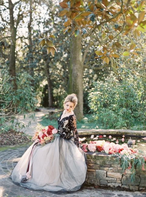  Black Dress With Flowers