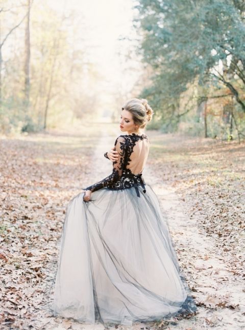 Black dress with outlet white flowers