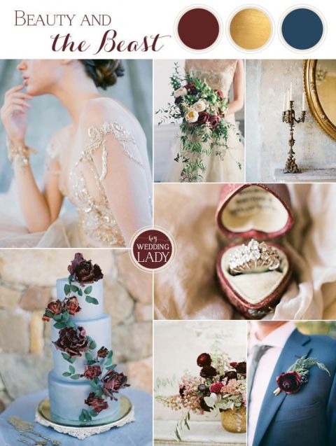 Old World Glamour Beauty and the Beast Wedding Ideas